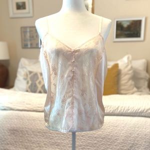 Vintage | Romantic Lace Paneled Blush Camisole